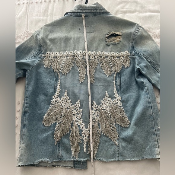 Original Whitney Embellished Denim Jacket Small - Picture 1 of 11